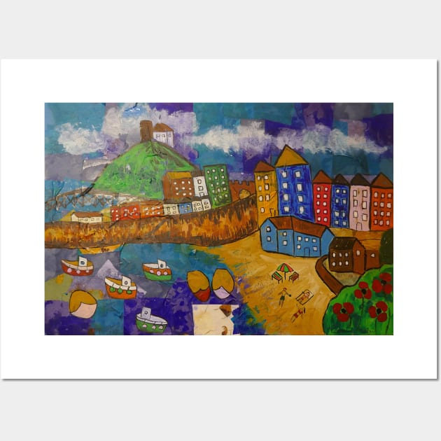 Atmospheric view of Tenby Wall Art by Casimirasquirkyart